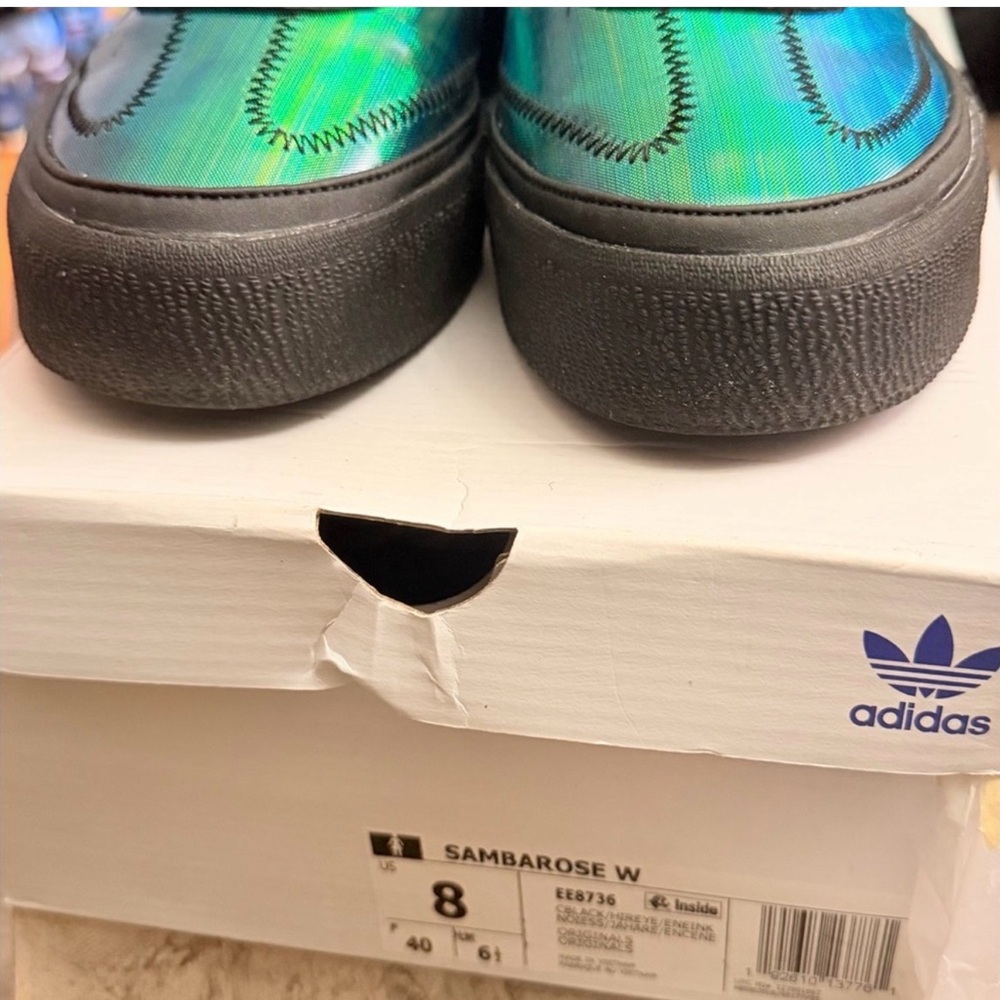 Adidas Samba Platform Shoes - Green and Yellow - Picture 4 of 11